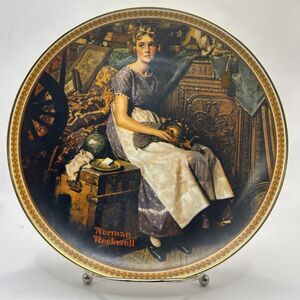 Norman Rockwell's 1st Rediscovered Women "Dreaming in the Attic" Plate #135060